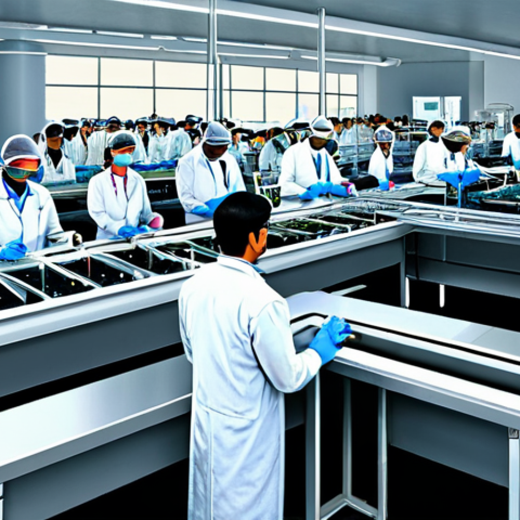 The Protein Assembly Line**

"A bustling, highly detailed depiction of a ribosome, the protein assembly line, translating mRNA, fully clothed scientist in the background observing, appropriate lab attire, safe for work, perfect anatomy, correct proportions, natural pose, science illustration, microscopic view, cellular environment, professional scientific visualization, educational content, modest depiction, high quality"

**