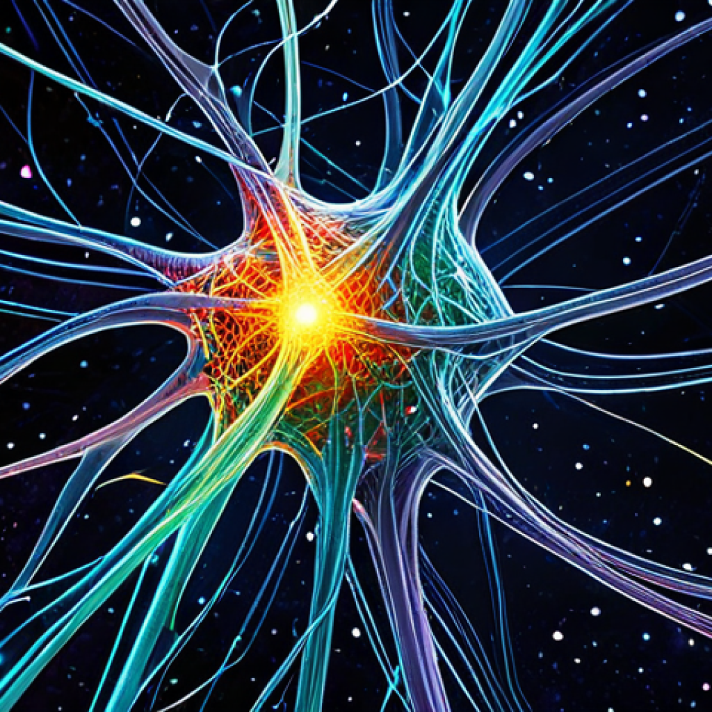 Neural Network Visualization**

"A vibrant, abstract representation of a neural network, showcasing interconnected neurons firing with light. The background is a deep space scene, symbolizing the vastness of the brain. Digital art, high resolution, intricate details, perfect anatomy (abstract representation), correct proportions, safe for work, appropriate content, fully clothed (not applicable), professional, family-friendly."

**